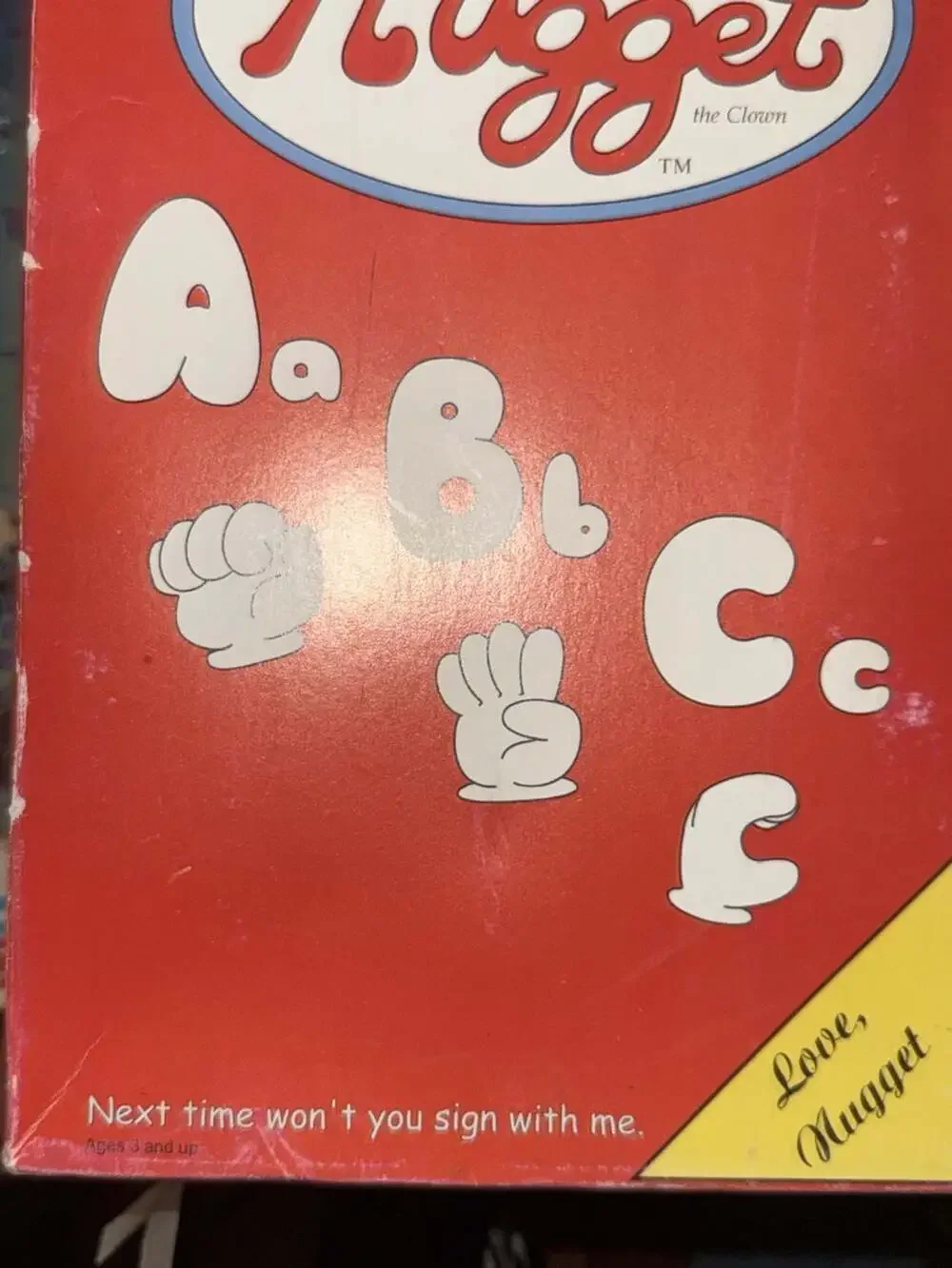 1999 Nugget the Clown ASL Sign Language Educational Plush Doll in Box